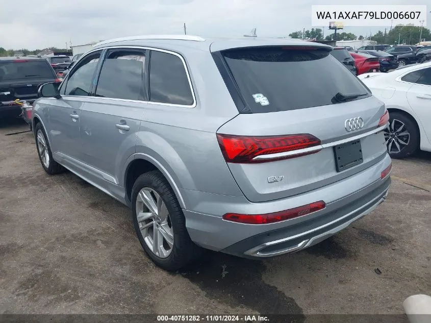 2020 Audi Q7 Premium 55 Tfsi Quattro Tiptronic VIN: WA1AXAF79LD006607 Lot: 40751282