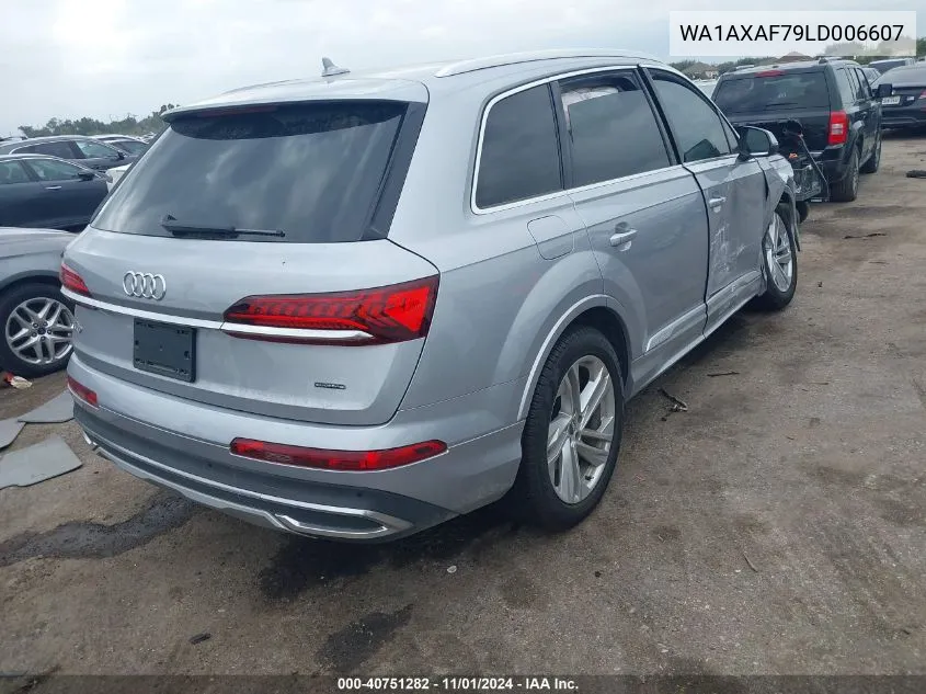 2020 Audi Q7 Premium 55 Tfsi Quattro Tiptronic VIN: WA1AXAF79LD006607 Lot: 40751282