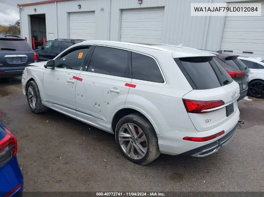 2020 Audi Q7 Premium 45 Tfsi Quattro Tiptronic VIN: WA1AJAF79LD012084 Lot: 40772741