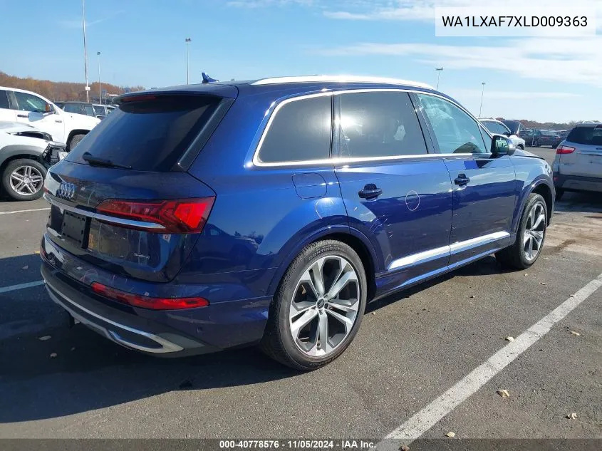 2020 Audi Q7 Premium Plus 55 Tfsi Quattro Tiptronic VIN: WA1LXAF7XLD009363 Lot: 40778576