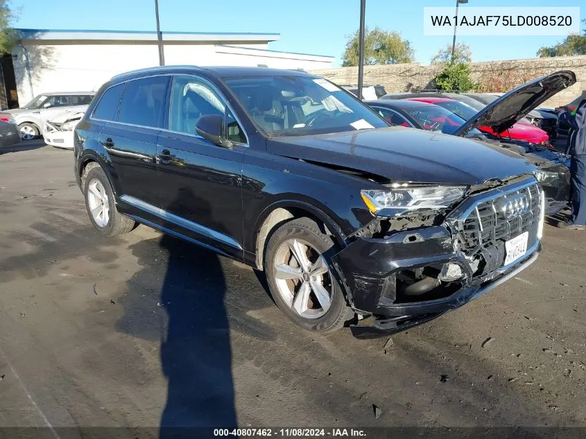 2020 Audi Q7 Premium VIN: WA1AJAF75LD008520 Lot: 40807462