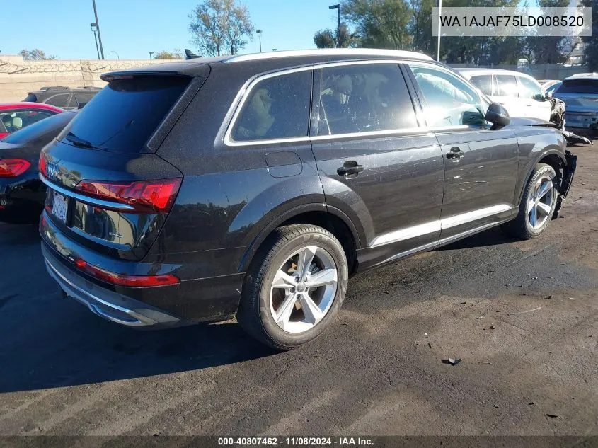 2020 Audi Q7 Premium VIN: WA1AJAF75LD008520 Lot: 40807462