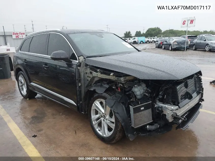 WA1LXAF70MD017117 2021 Audi Q7 Premium Plus 55 Tfsi Quattro Tiptronic