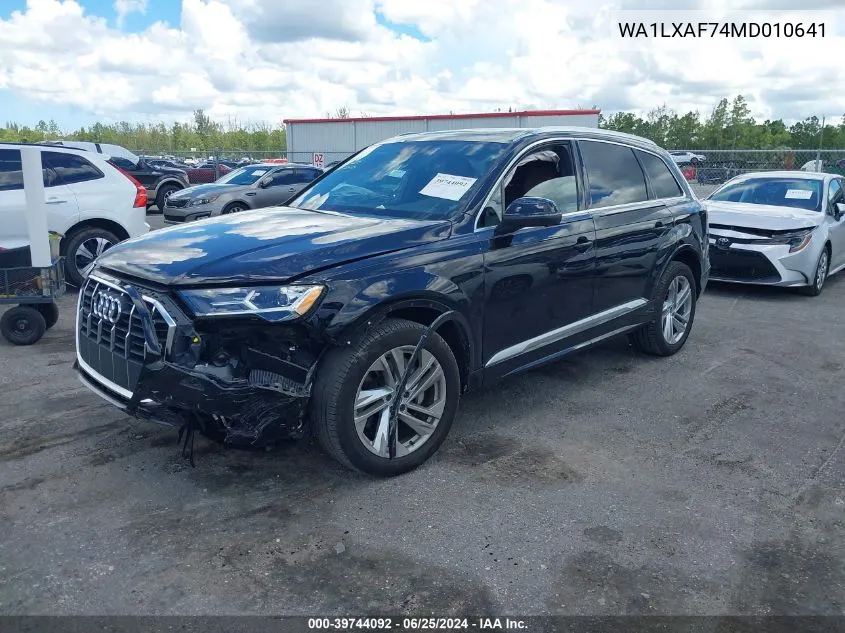 WA1LXAF74MD010641 2021 Audi Q7 Premium Plus 55 Tfsi Quattro Tiptronic