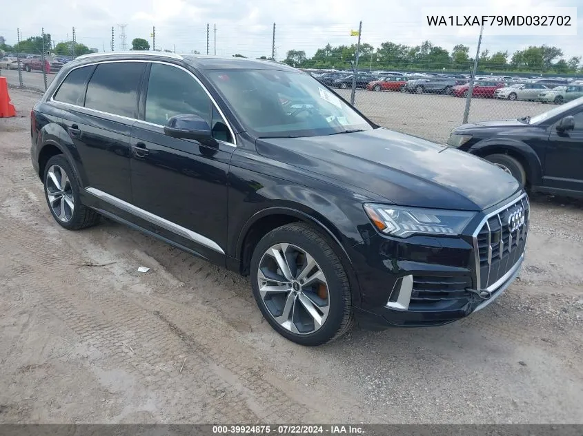 2021 Audi Q7 Premium Plus 55 Tfsi Quattro Tiptronic VIN: WA1LXAF79MD032702 Lot: 39924875