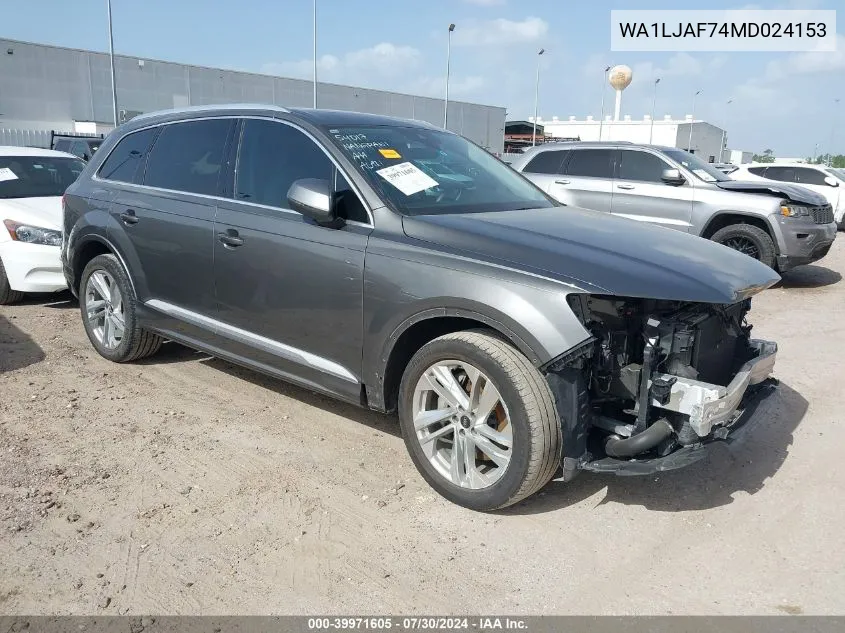 WA1LJAF74MD024153 2021 Audi Q7 Premium Plus 45 Tfsi Quattro Tiptronic