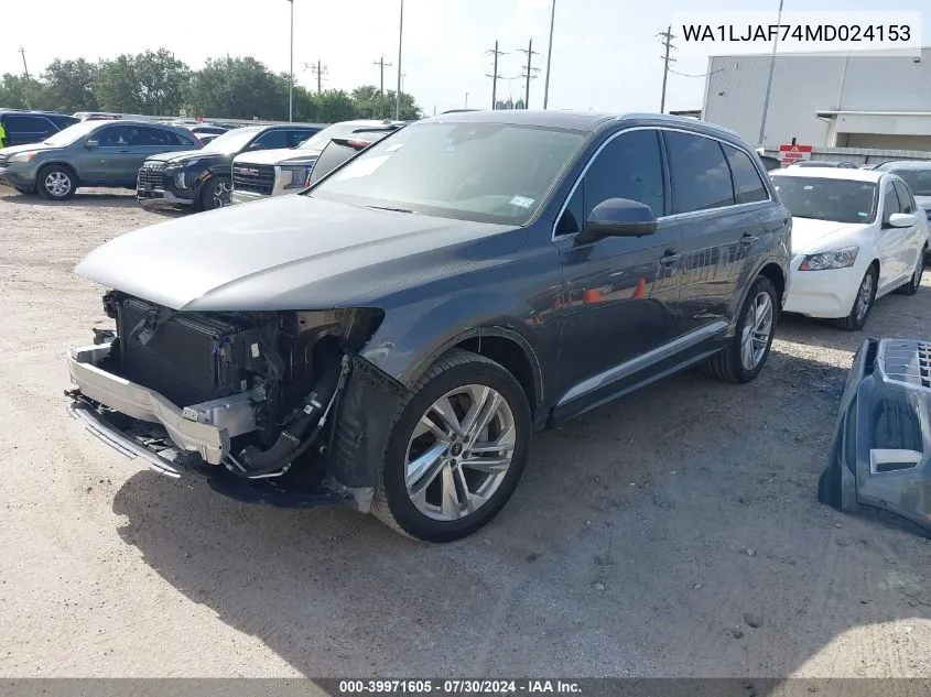 WA1LJAF74MD024153 2021 Audi Q7 Premium Plus 45 Tfsi Quattro Tiptronic