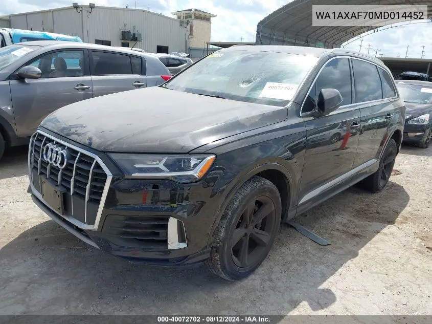 WA1AXAF70MD014452 2021 Audi Q7 Premium 55 Tfsi Quattro Tiptronic