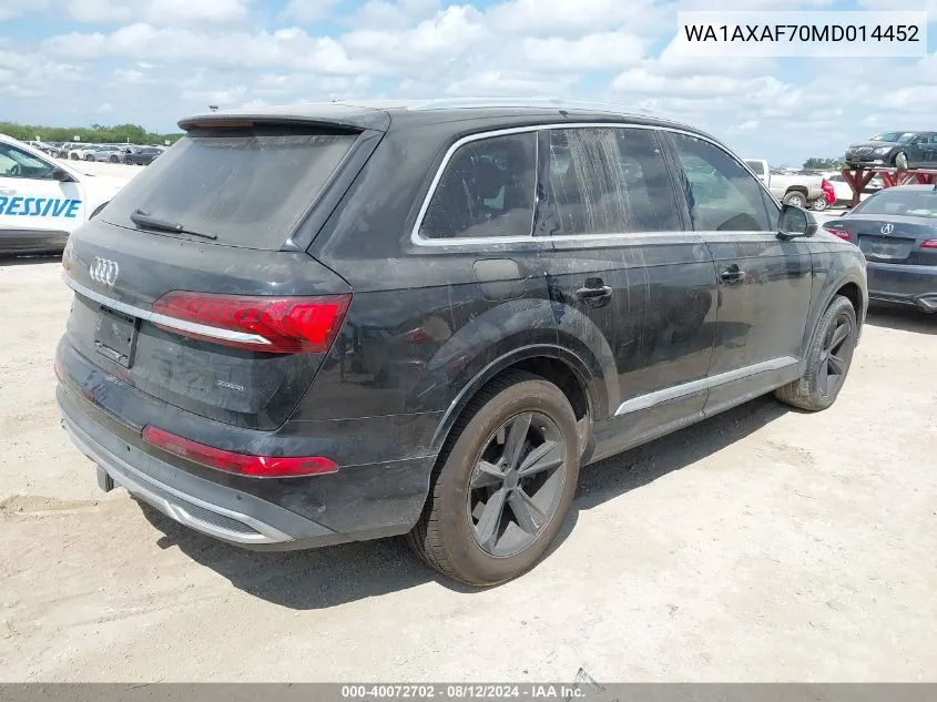 WA1AXAF70MD014452 2021 Audi Q7 Premium 55 Tfsi Quattro Tiptronic