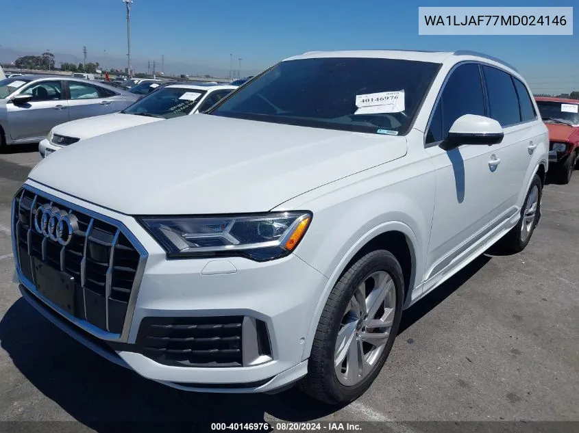 WA1LJAF77MD024146 2021 Audi Q7 Premium Plus 45 Tfsi Quattro Tiptronic