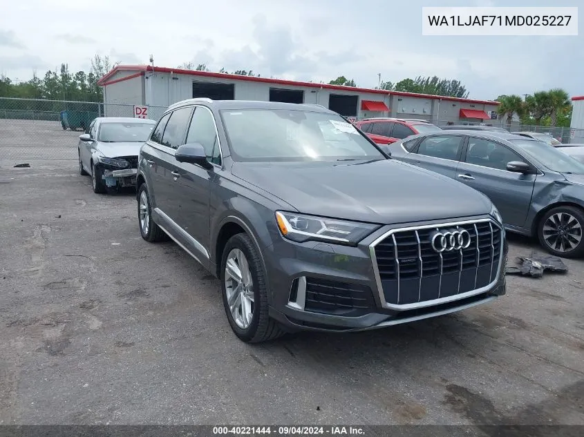 WA1LJAF71MD025227 2021 Audi Q7 Premium Plus 45 Tfsi Quattro Tiptronic