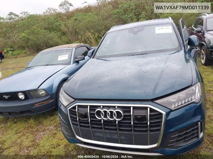 2021 Audi Q7 Prestige VIN: WA1VXAF79MD011339 Lot: 40505424