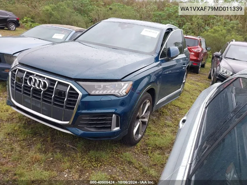 2021 Audi Q7 Prestige VIN: WA1VXAF79MD011339 Lot: 40505424