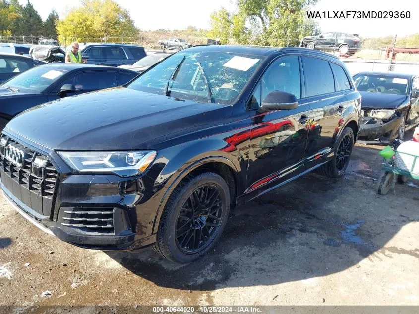 2021 Audi Q7 Premium Plus 55 Tfsi Quattro Tiptronic VIN: WA1LXAF73MD029360 Lot: 40644020