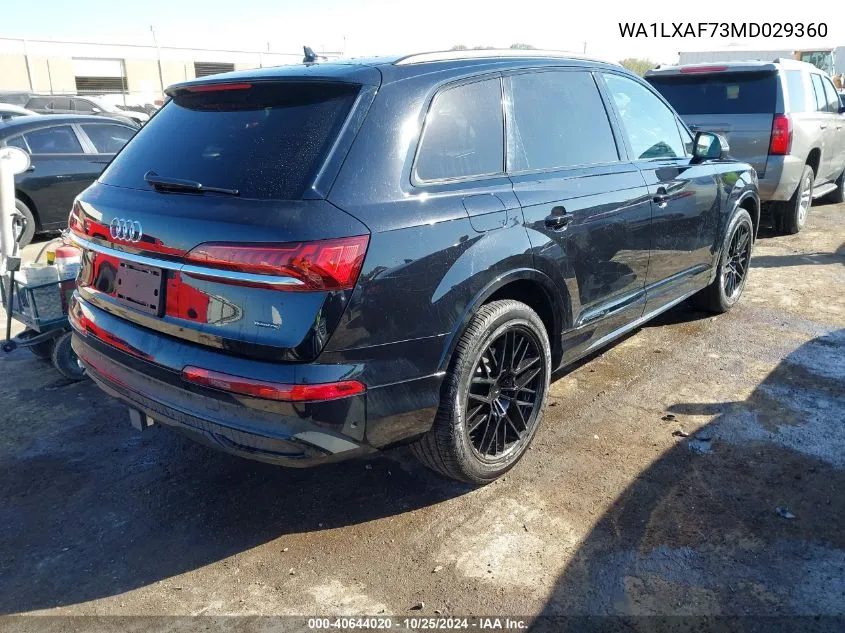 2021 Audi Q7 Premium Plus 55 Tfsi Quattro Tiptronic VIN: WA1LXAF73MD029360 Lot: 40644020