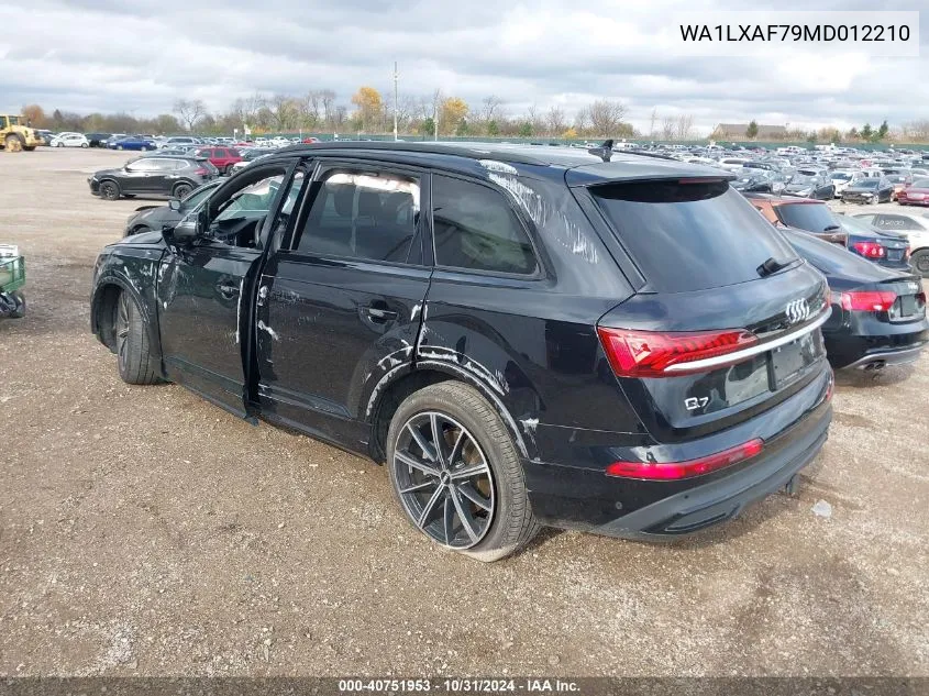 2021 Audi Q7 Premium Plus 55 Tfsi Quattro Tiptronic VIN: WA1LXAF79MD012210 Lot: 40751953