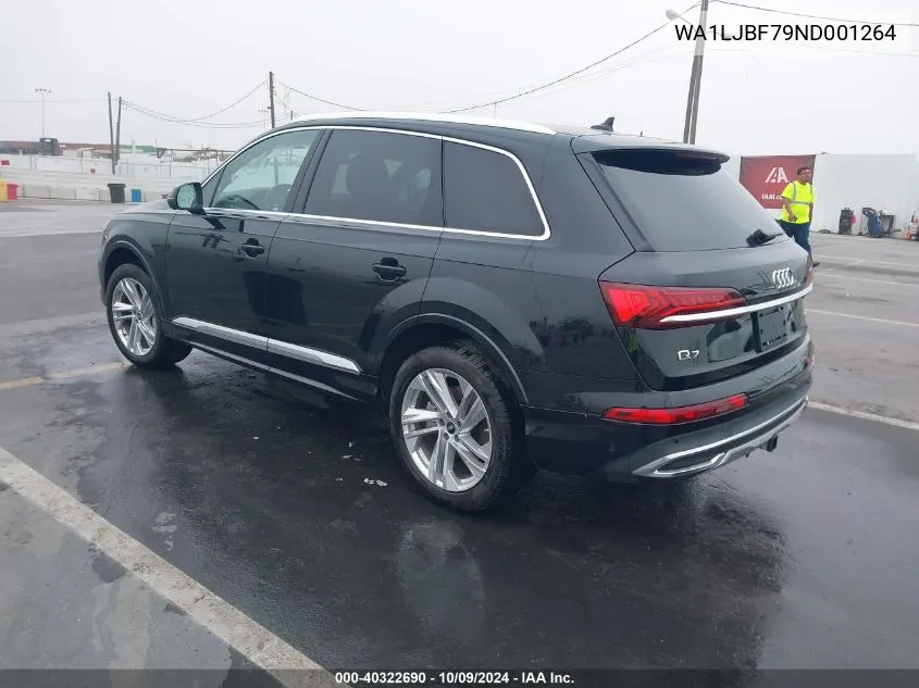 2022 Audi Q7 Premium Plus 45 Tfsi Quattro Tiptronic VIN: WA1LJBF79ND001264 Lot: 40322690