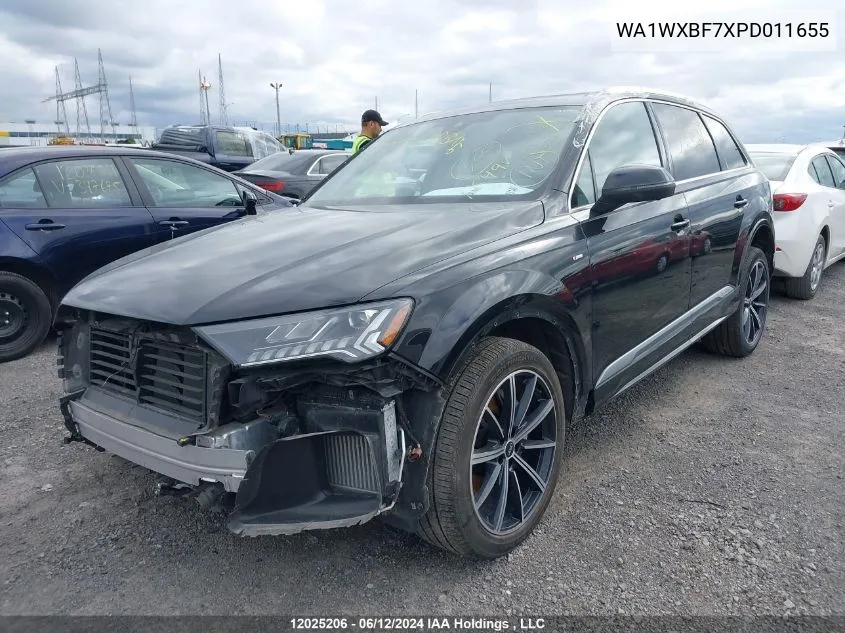 2023 Audi Q7 VIN: WA1WXBF7XPD011655 Lot: 12025206