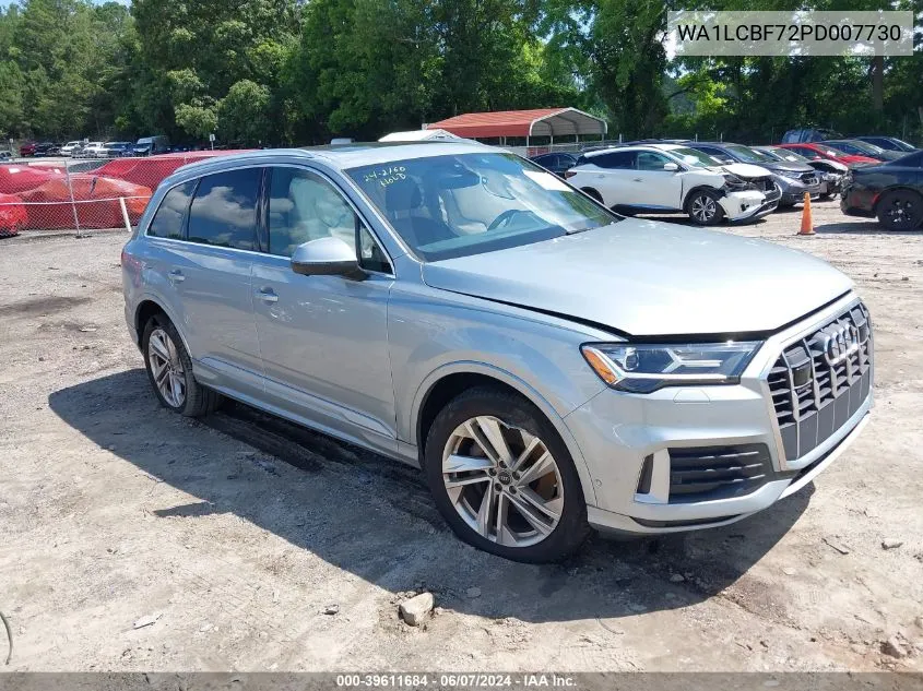 2023 Audi Q7 Premium Plus 45 Tfsi Quattro Tiptronic VIN: WA1LCBF72PD007730 Lot: 39611684