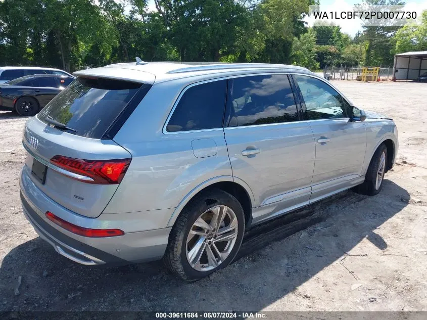 2023 Audi Q7 Premium Plus 45 Tfsi Quattro Tiptronic VIN: WA1LCBF72PD007730 Lot: 39611684