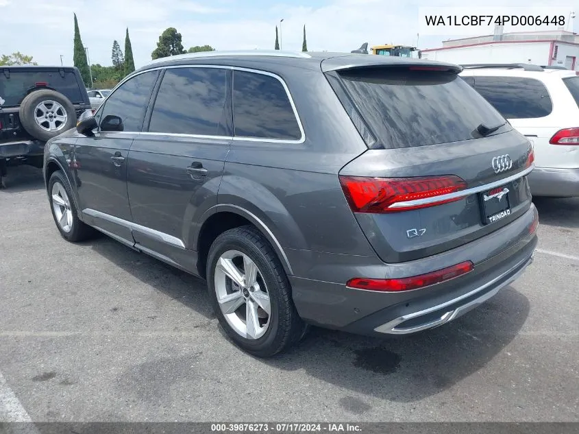 2023 Audi Q7 Premium Plus 45 Tfsi Quattro Tiptronic VIN: WA1LCBF74PD006448 Lot: 39876273