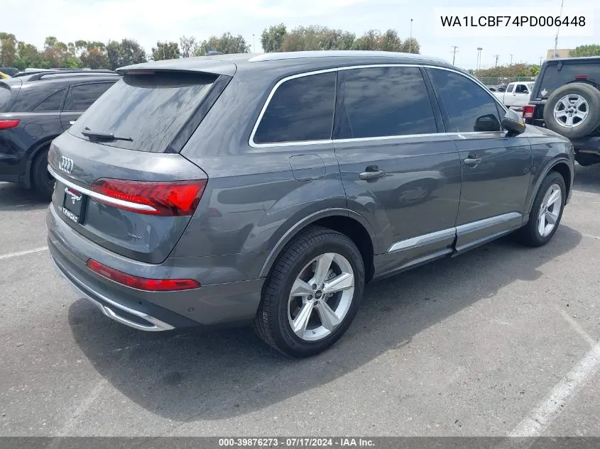 2023 Audi Q7 Premium Plus 45 Tfsi Quattro Tiptronic VIN: WA1LCBF74PD006448 Lot: 39876273