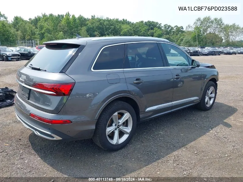 2023 Audi Q7 Premium Plus 45 Tfsi Quattro Tiptronic VIN: WA1LCBF76PD023588 Lot: 40113749