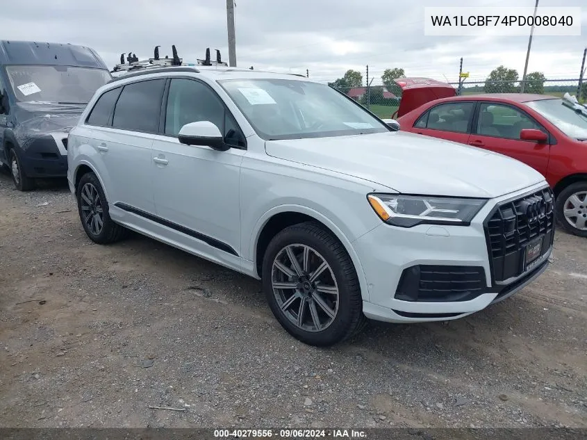 2023 Audi Q7 Premium Plus 45 Tfsi Quattro Tiptronic VIN: WA1LCBF74PD008040 Lot: 40279556