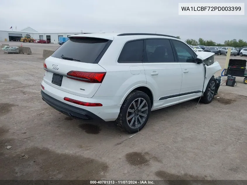 2023 Audi Q7 Premium Plus 45 Tfsi Quattro Tiptronic VIN: WA1LCBF72PD003399 Lot: 40781313