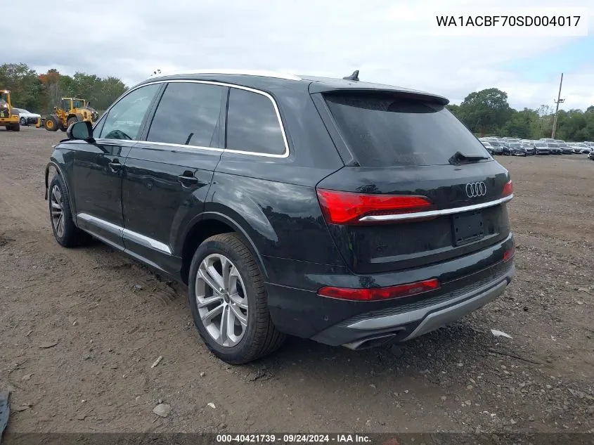 2025 Audi Q7 Premium 45 Tfsi Quattro Tiptronic VIN: WA1ACBF70SD004017 Lot: 40421739