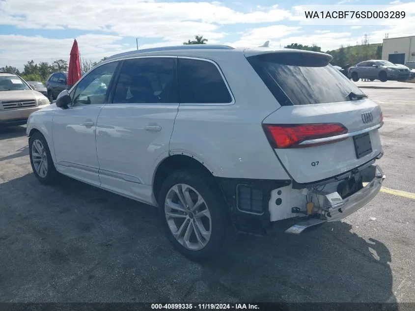 2025 Audi Q7 Premium 45 Tfsi Quattro Tiptronic VIN: WA1ACBF76SD003289 Lot: 40899335