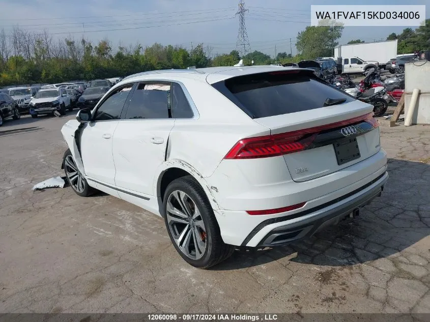 WA1FVAF15KD034006 2019 Audi Q8