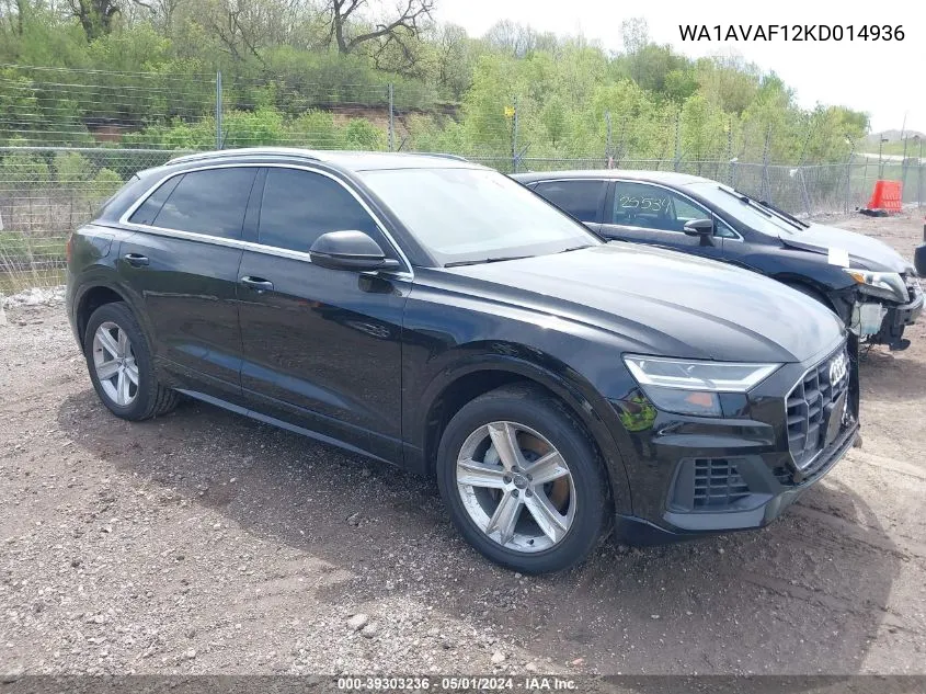 2019 Audi Q8 55 Premium VIN: WA1AVAF12KD014936 Lot: 39303236