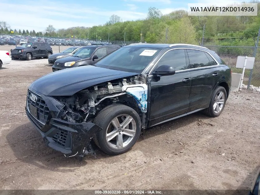 2019 Audi Q8 55 Premium VIN: WA1AVAF12KD014936 Lot: 39303236