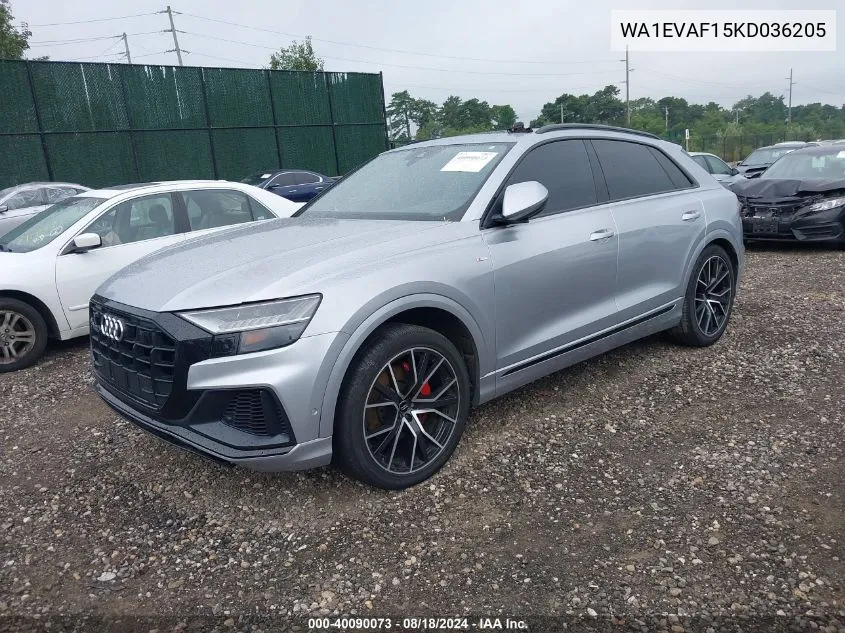 2019 Audi Q8 55 Premium VIN: WA1EVAF15KD036205 Lot: 40090073