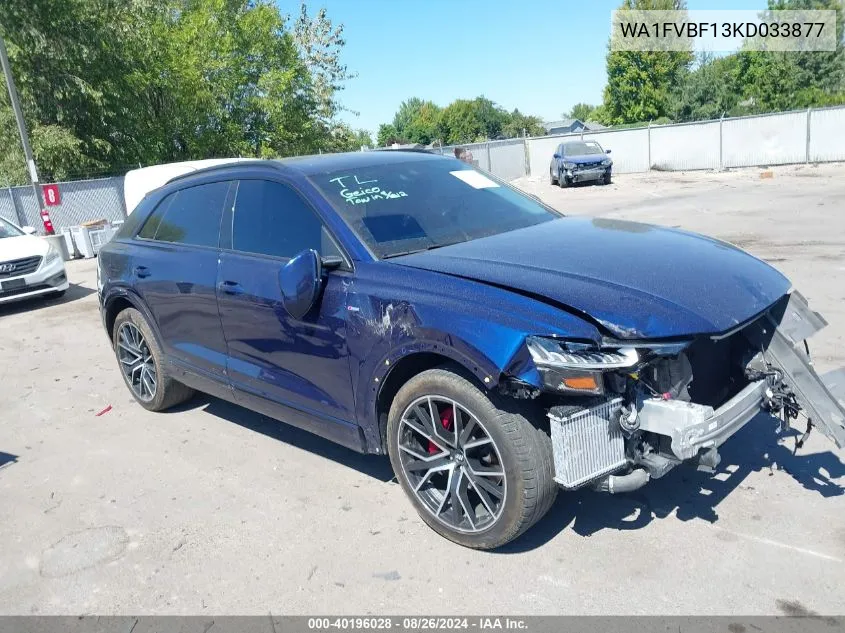 2019 Audi Q8 55 Premium VIN: WA1FVBF13KD033877 Lot: 40196028