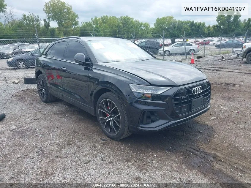 2019 Audi Q8 55 Premium VIN: WA1FVAF16KD041997 Lot: 40223160