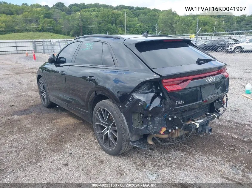 2019 Audi Q8 55 Premium VIN: WA1FVAF16KD041997 Lot: 40223160