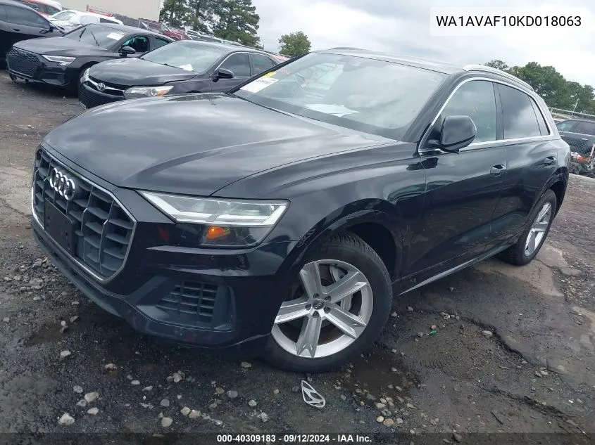 WA1AVAF10KD018063 2019 Audi Q8 55 Premium