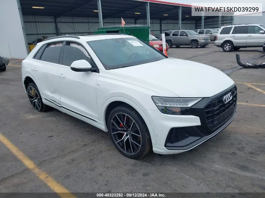 2019 Audi Q8 Prestige S-Line VIN: WA1FVAF15KD039299 Lot: 40323292