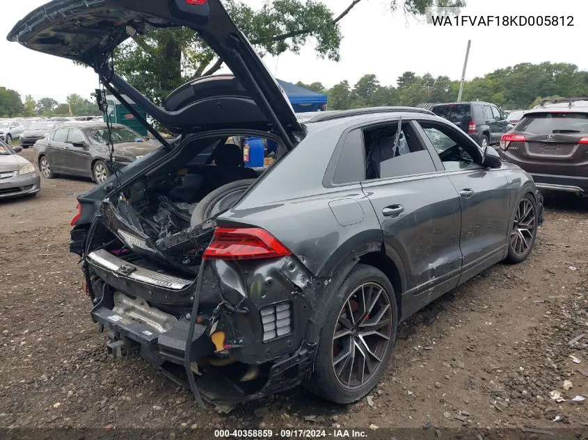 2019 Audi Q8 55 Premium VIN: WA1FVAF18KD005812 Lot: 40358859