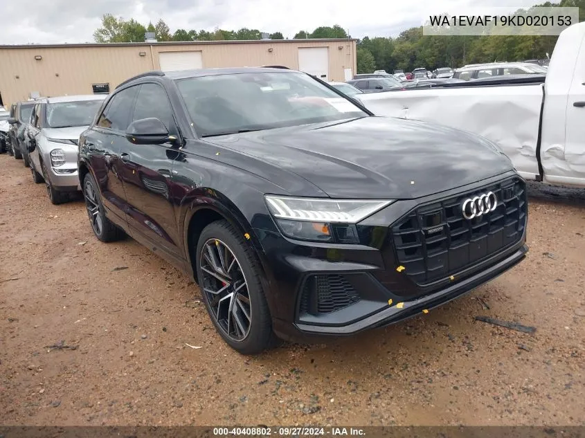 2019 Audi Q8 55 Premium VIN: WA1EVAF19KD020153 Lot: 40408802