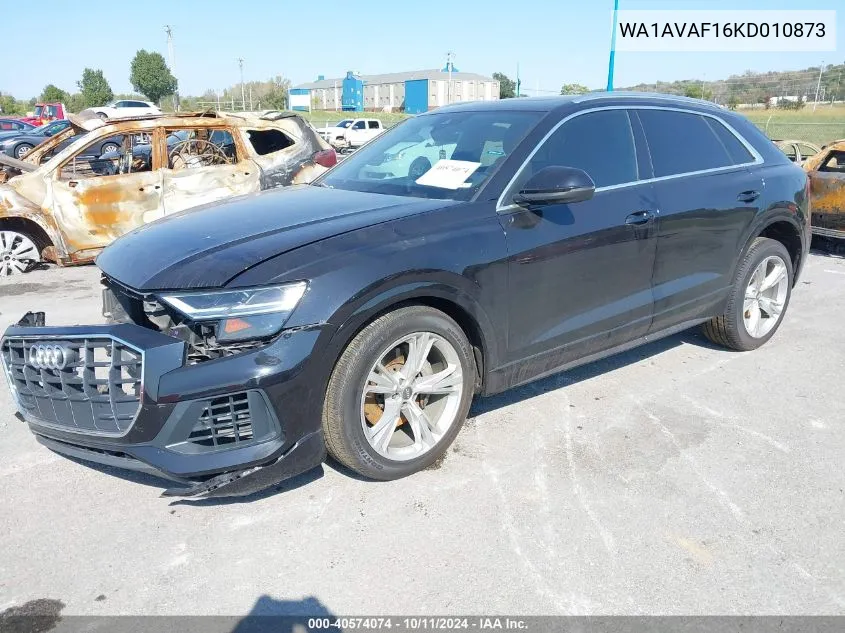 2019 Audi Q8 Premium VIN: WA1AVAF16KD010873 Lot: 40574074