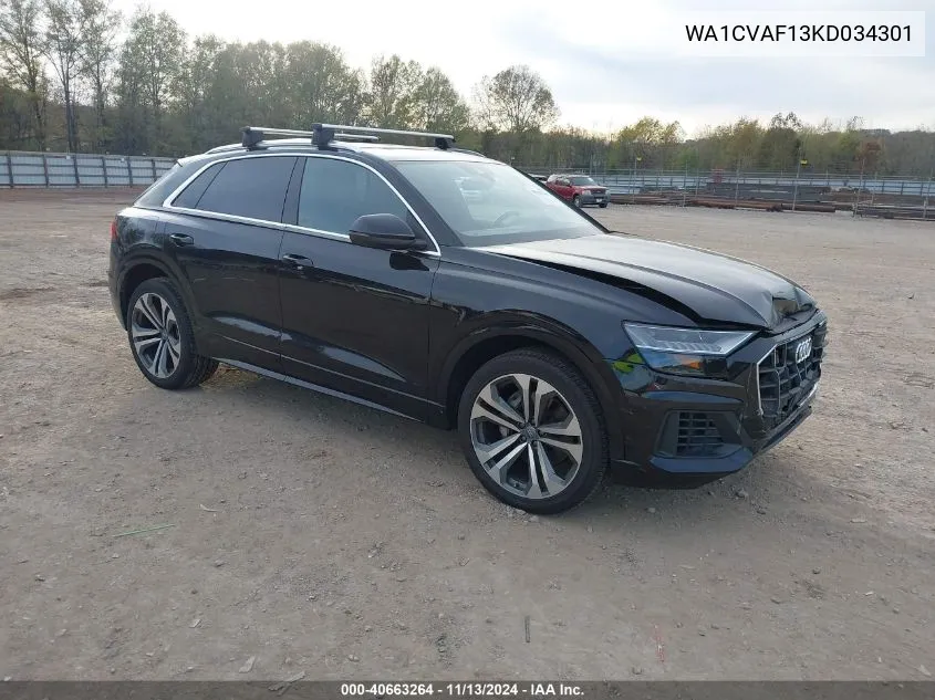 2019 Audi Q8 55 Premium VIN: WA1CVAF13KD034301 Lot: 40663264