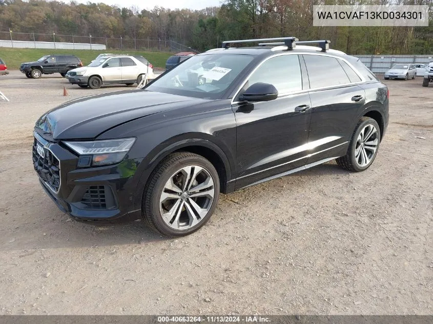 2019 Audi Q8 55 Premium VIN: WA1CVAF13KD034301 Lot: 40663264