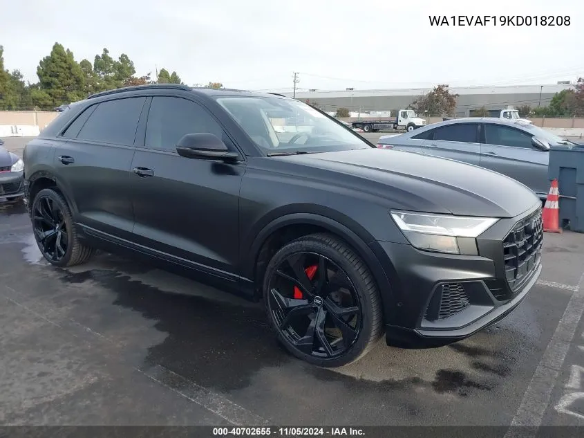 2019 Audi Q8 55 Premium VIN: WA1EVAF19KD018208 Lot: 40702655