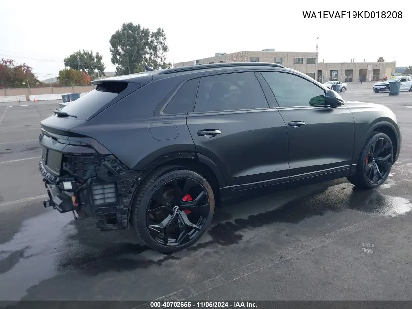 2019 Audi Q8 55 Premium VIN: WA1EVAF19KD018208 Lot: 40702655