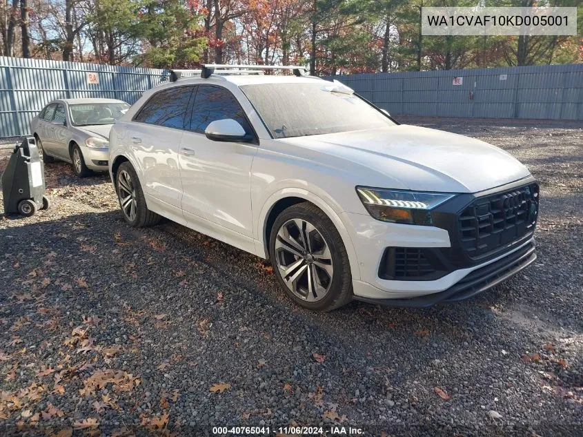 2019 Audi Q8 55 Premium VIN: WA1CVAF10KD005001 Lot: 40765041