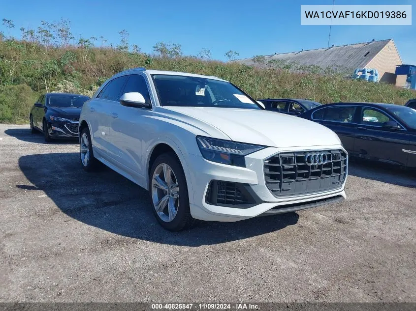 2019 Audi Q8 55 Premium VIN: WA1CVAF16KD019386 Lot: 40825847