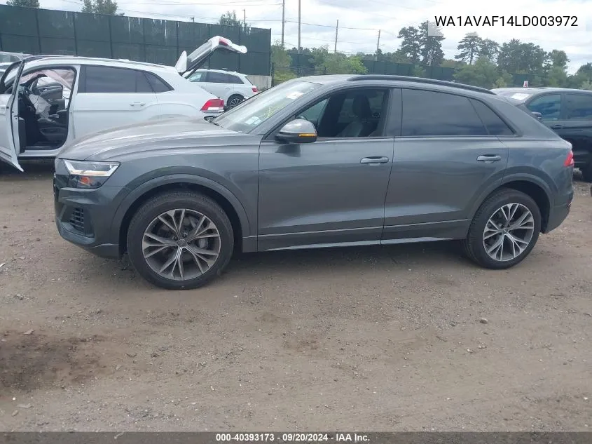 2020 Audi Q8 Premium 55 Tfsi Quattro Tiptronic VIN: WA1AVAF14LD003972 Lot: 40393173